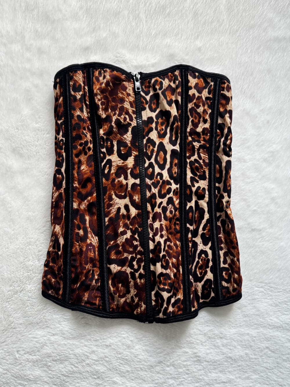 SEVENTILLMIDNIGHT | Leopard Print Zip Up Corset